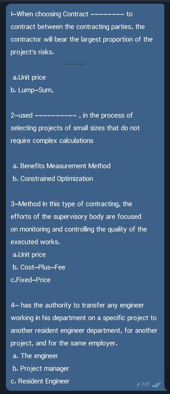 Choose the right option to 1-When choosing