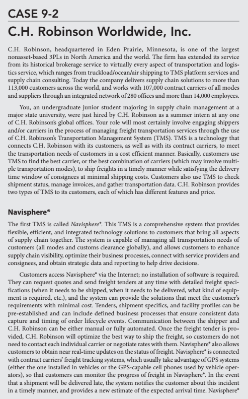 Do you think it is a good idea for C.H. Robinson