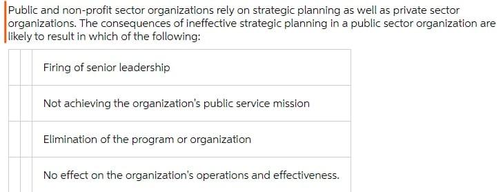 Public and non-profit sector organizations rely