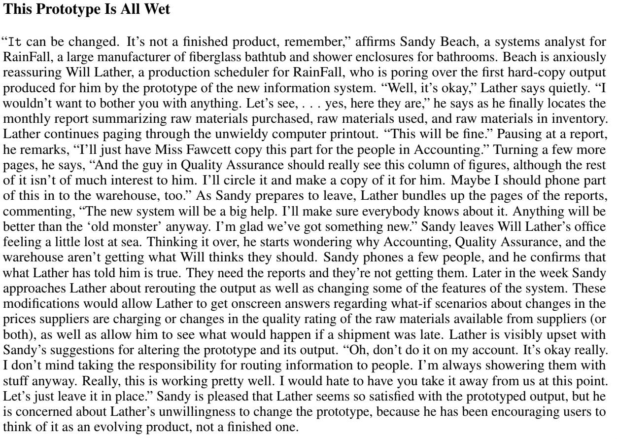 This Prototype Is All Wet It can be changed. It's