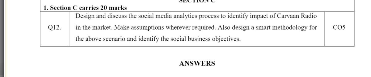 1. Section C carries 20 marks Design and discuss