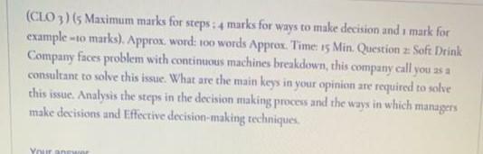 (CLO 3) (5 Maximum marks for steps : 4 marks for