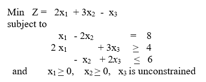 Construct the dual for this linear programming