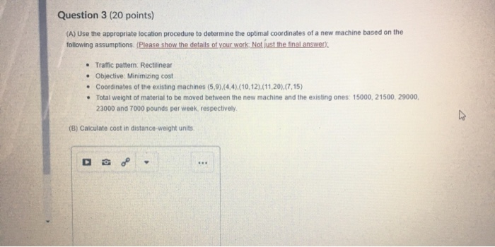 Question 3 (20 points) (A) Use the appropriate