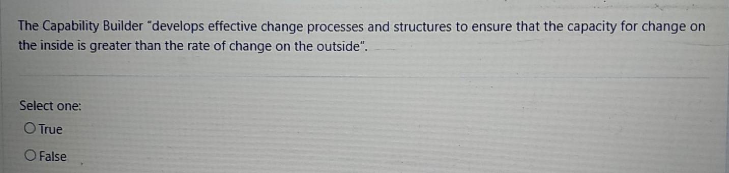 Please help, it's urgent The Capability Builder
