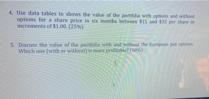 please answer clearly ONLY Q 4 in Excel with
