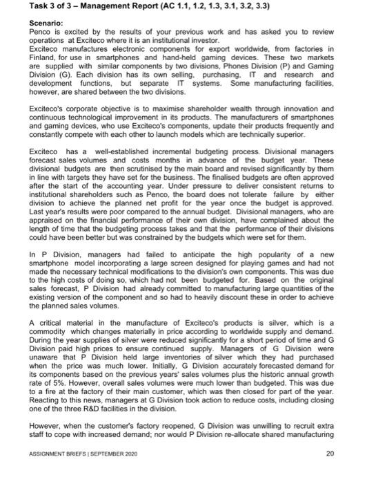 task 3 Task 3 of 3 - Management Report (AC