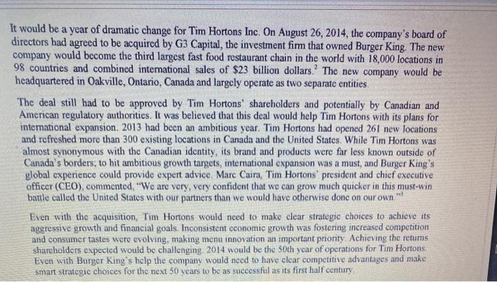 It would be a year of dramatic change for Tim