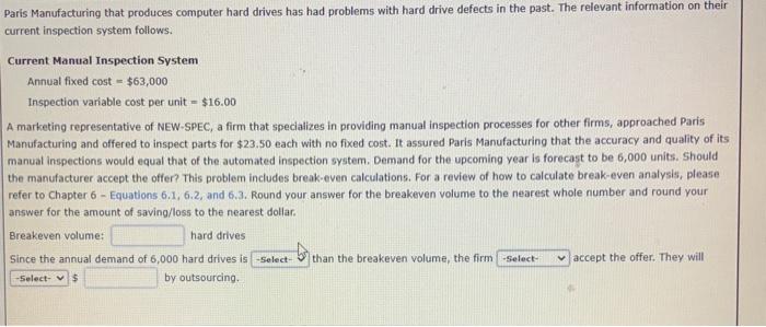 Paris Manufacturing that produces computer hard