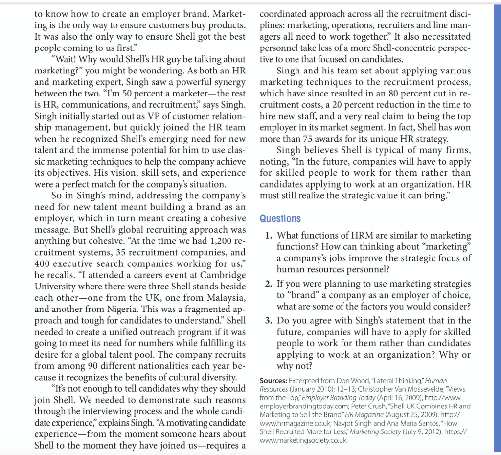 Please answer 2 & 3 :) Case Study 2 Shell's Top