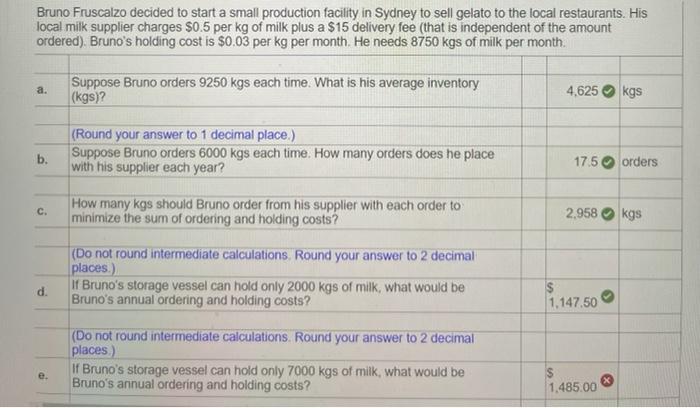 please answer letter E Bruno Fruscalzo decided to