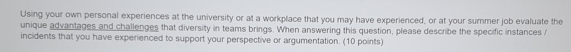Using your own personal experiences at the