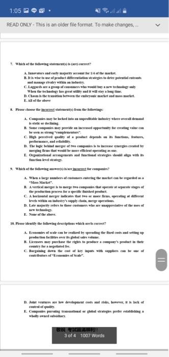 1:05 READ ONLY - This is an older file format. To