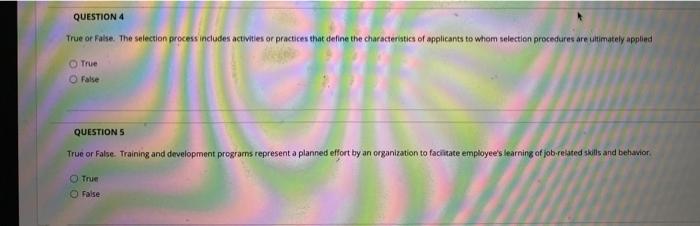 Pls help questions 1-5 QUESTION 1 True or False.