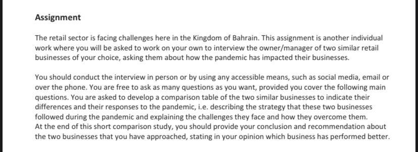 NOTE: the assignment should be about two cafes