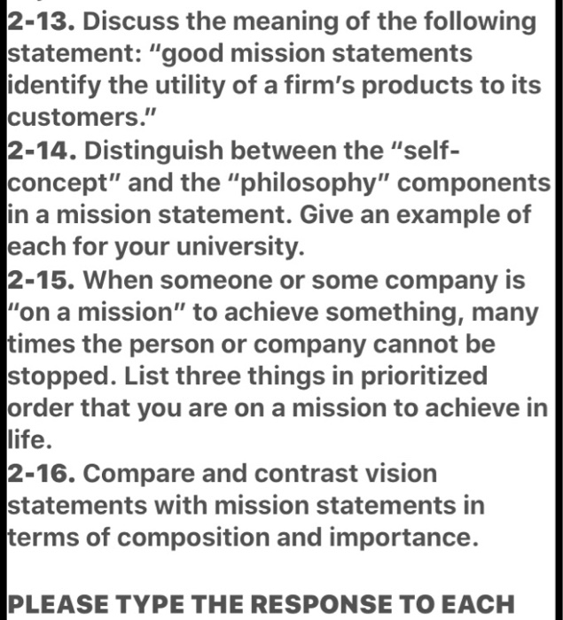 2-13. Discuss the meaning of the following