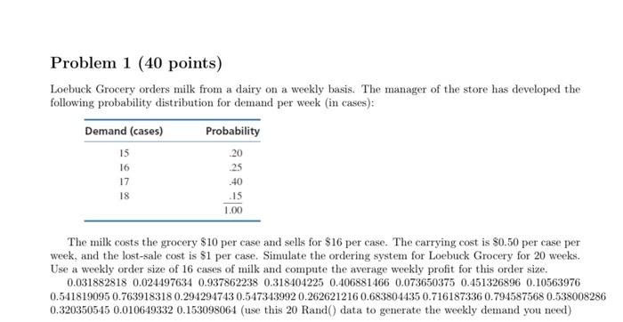 Please use the rand formula given in the question