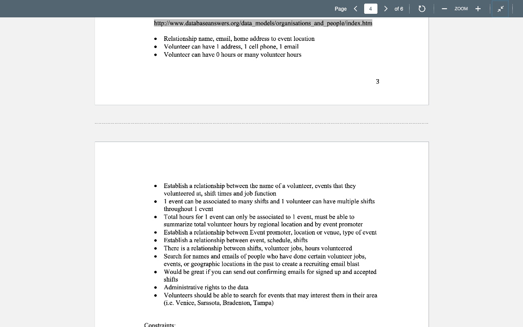 Create two ER diagrams based on the customer