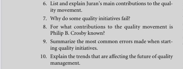 this is actually Total Quality Management. Answer