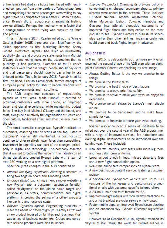 Need a introduction for this case study Ryanair: