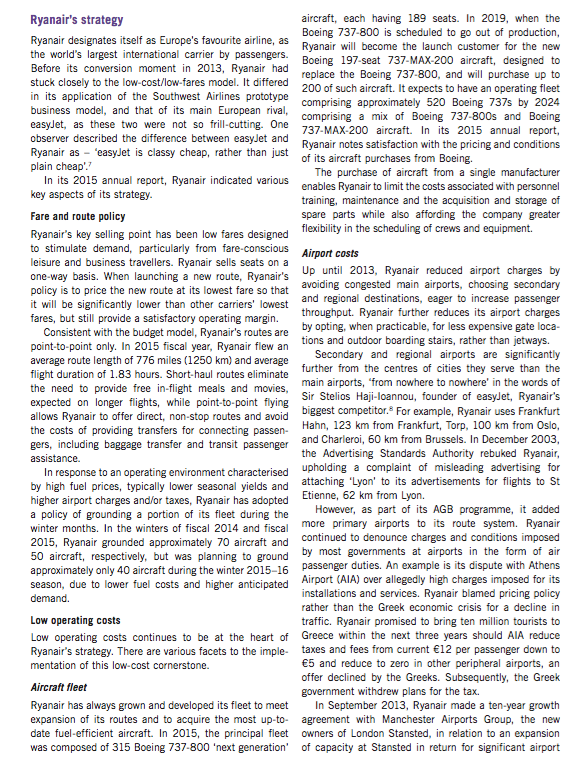 Need a introduction for this case study Ryanair: