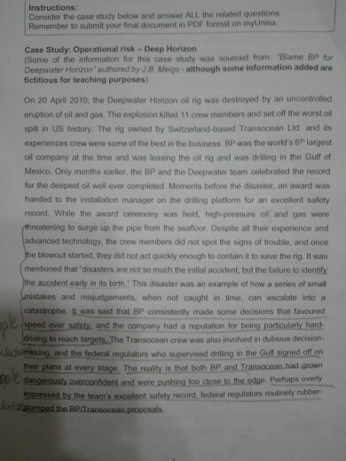 define operational risk and explain three