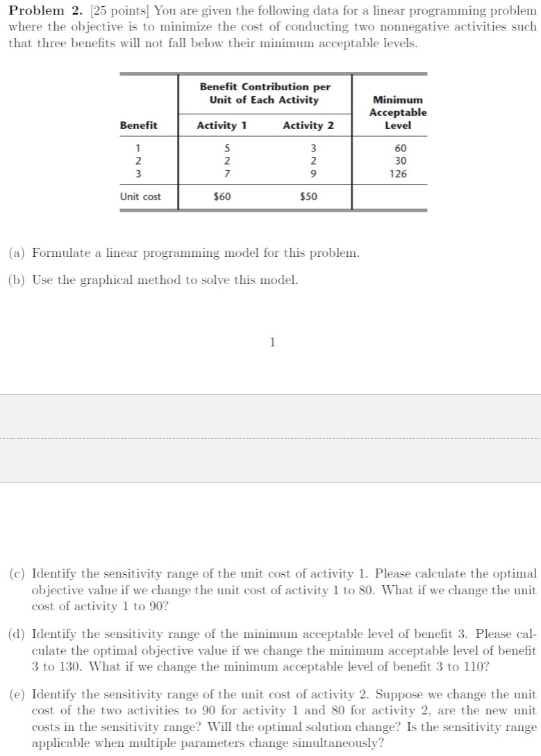 Problem 2. [25 points] You are given the