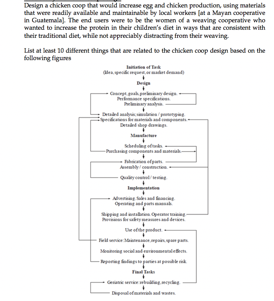 Write at least one possible problem for each task
