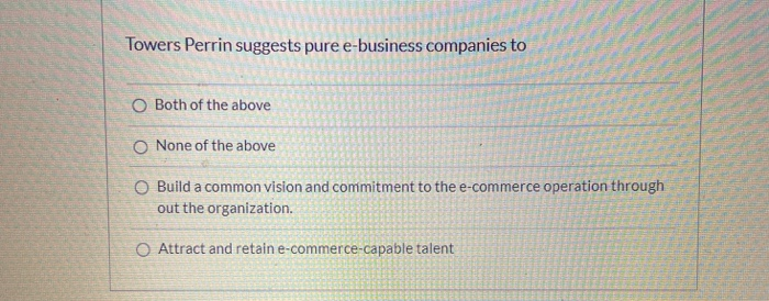 Towers Perrin suggests pure e-business companies