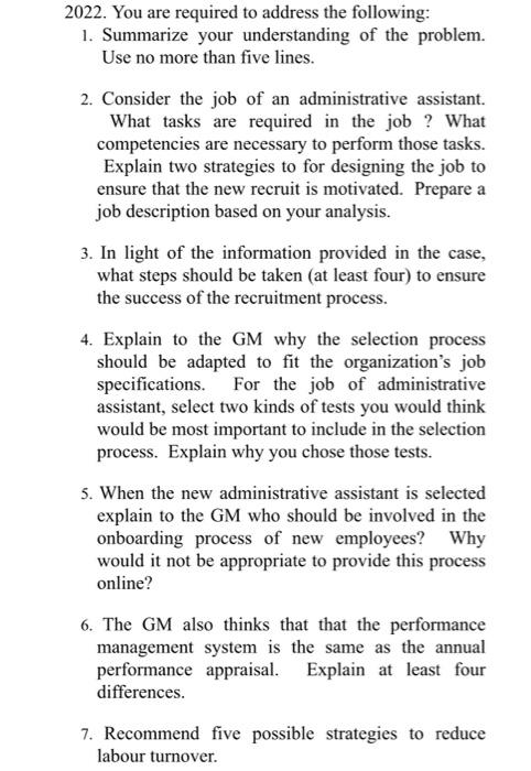 EXCALIBUR CASE: GOLDEN THREAD COMPANY You have