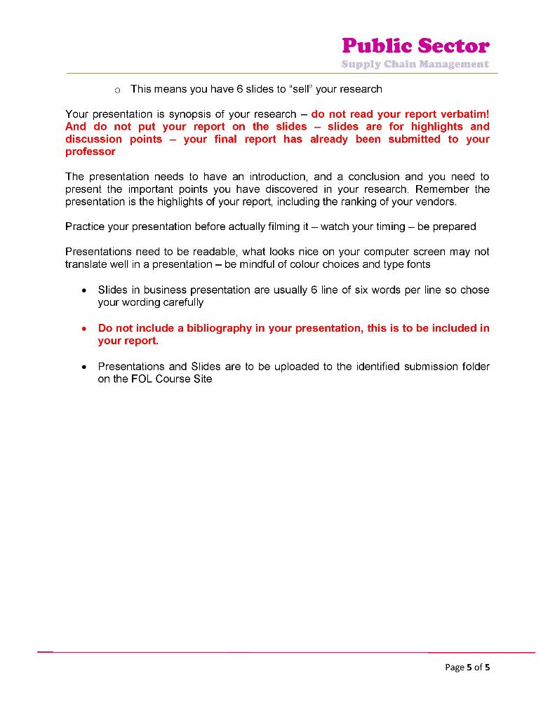 Public Sector Supply Chain Management 2022 -