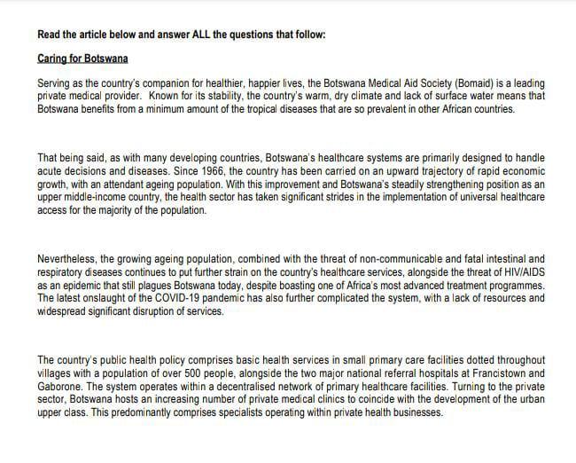 Just the question 2 Read the article below and