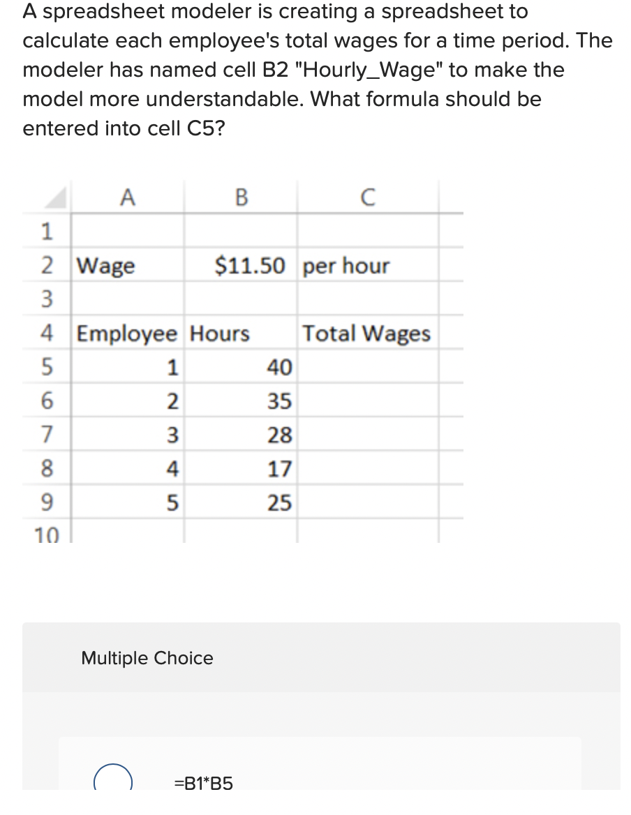 ANSWER FASTER FOR THUMBS UP A spreadsheet modeler