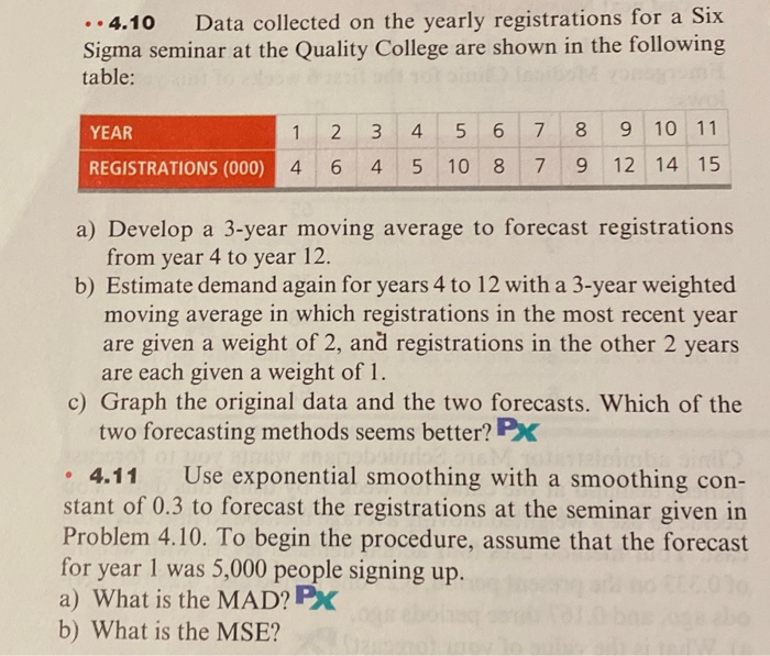 need qustion 4.11 A and B 4.11 Use exponential