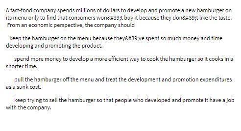 A fast-food company spends millions of dollars to