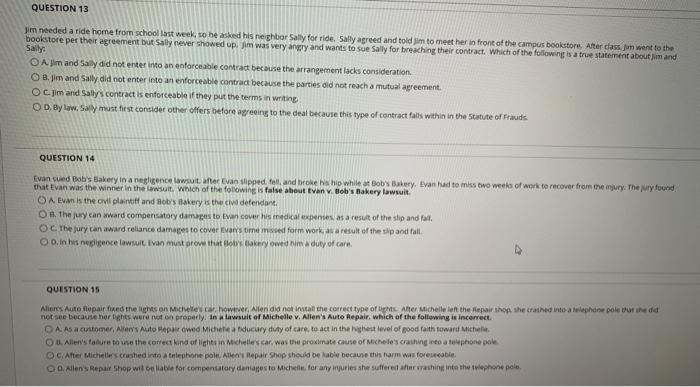 please help me asap QUESTION 13 jim needed a ride