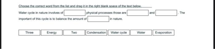 Choose the correct word from the list and dragit