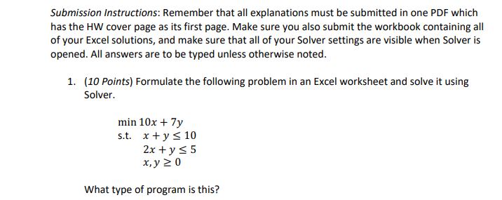 Submission Instructions: Remember that all