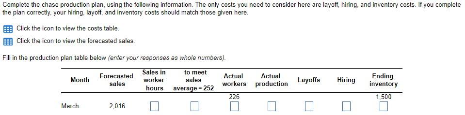 *PLEASE DO THE PLAN TABLE FROM MARCH TO FEBRUARY