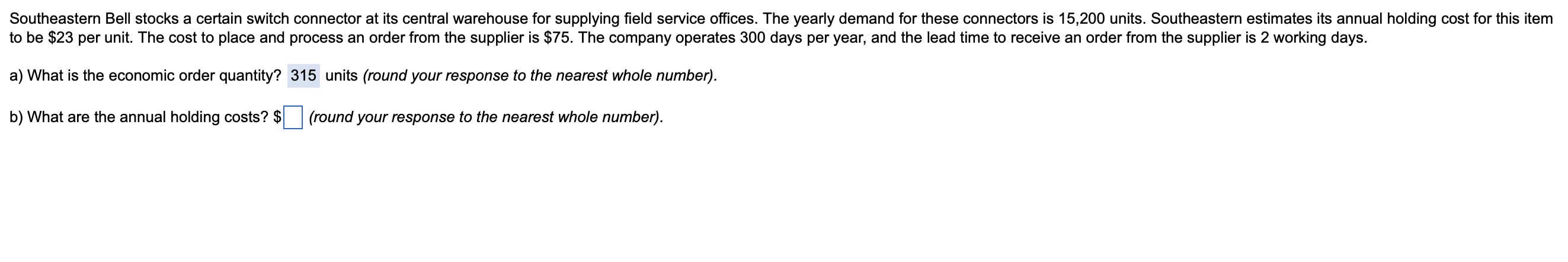 Southeastern Bell stocks a certain switch