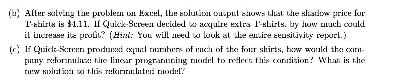 3. In the product mix example from Lecture 5,