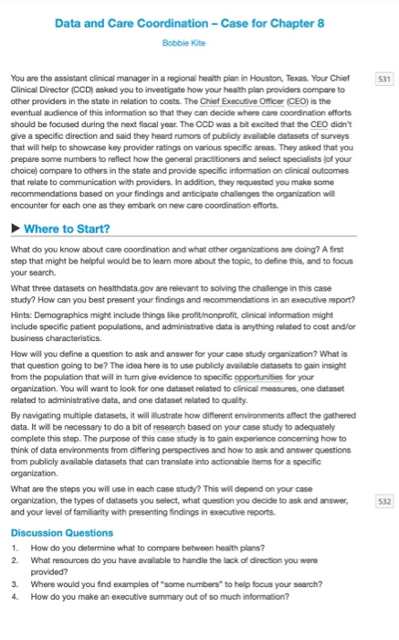 ICA4 Data and Care Coordination - Case for