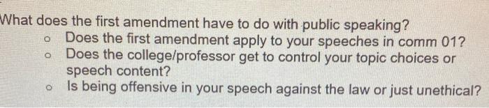 what does the first amendment have to do with