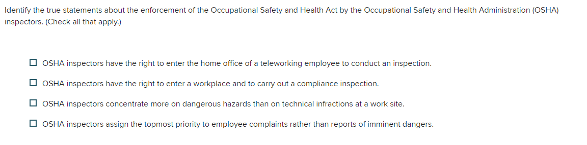 Identify the true statements about the