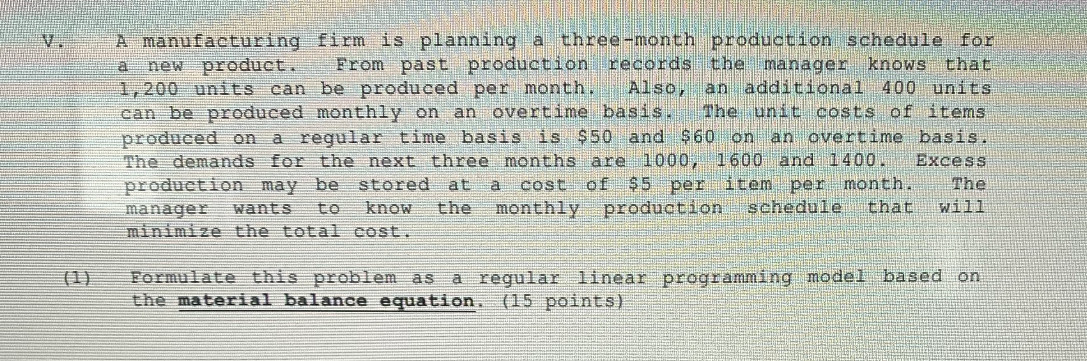 2.) Formulate this problem as a transportation