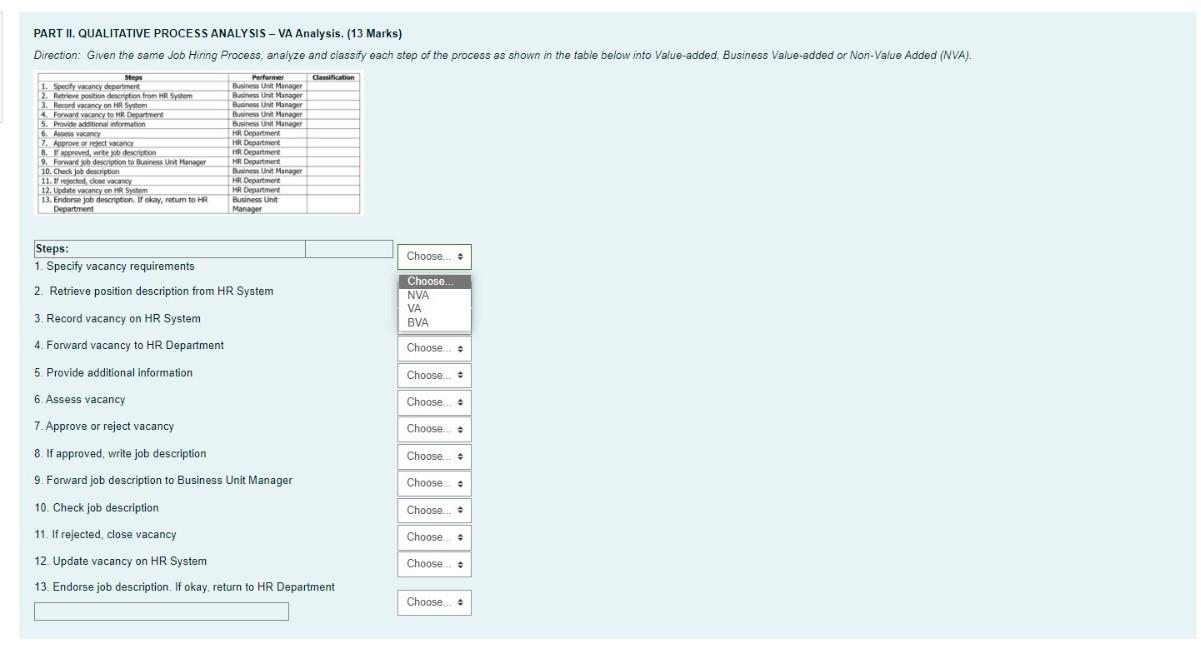 PART II. QUALITATIVE PROCESS ANALYSIS - VA