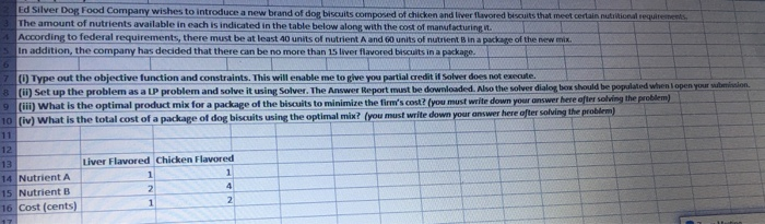 answer how to solve on excel pls Ed Silver Dog