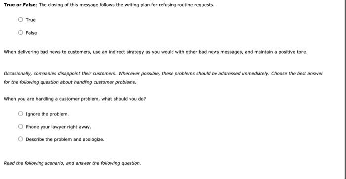 4. Refusing Typical Requests and Claims Choose