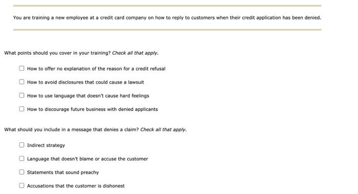 4. Refusing Typical Requests and Claims Choose