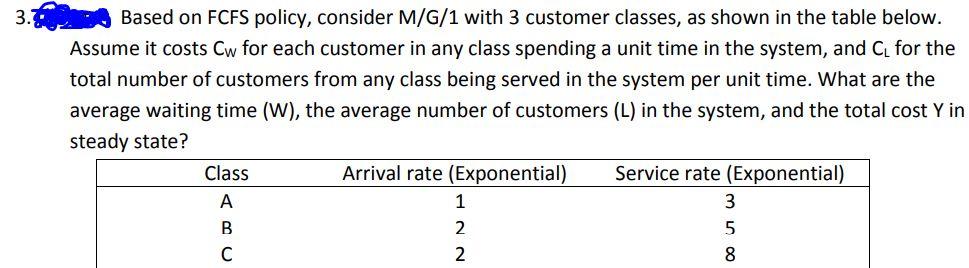 The question ends with those three classes there